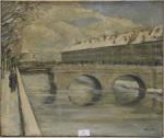 CHAPATTE (Henri) "Besançon, le Pont Battant en hiver avec sa...