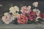 CHAPATTE (Henri) "Bouquets de fleurs" paire d'hsi, sbd, 18x26