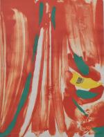 Olivier DEBRE (1920-1999) "Xian rouge" lithographie,n°49/75. 100x74