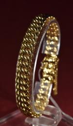 Bracelet en or jaune maille américaine, poids = 16,6 g