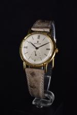 ROLEX Chronomètre : élégante montre plate Rolex chronomètre en or,...