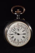 CHRONOGRAPHE 24 LIGNES : rare grande montre chronographe type régulateur...