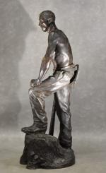 RICHER (Paul) "Le bûcheron, forêt de la Londe, 1803" bronze...