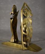 VESSELIN (ECOLE RUSSE) "La mère et l'enfant" , bronze ,...