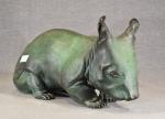 APPONYI (Sylvio) "WOMBAT JUNIOR 1989" sculpture animalière en bronze à...