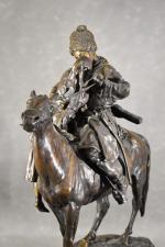 LANCERAY (Evgeni Alexandrovich) (1848-1886) "Les adieux du cosaque" bronze à...