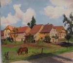 EHLINGER (Maurice) "Paysage d'Alsace" hst, sbd, 46x55