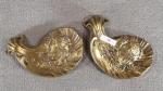 GAY (J.)  : Paire de vide-poches en bronze "Art...