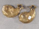 GAY (J.)  : Paire de vide-poches en bronze "Art...