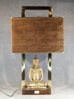 Belle lampe contemporaine années 80 figurant Bouddha assis en méditation...