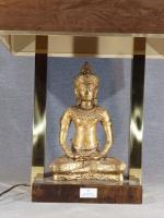Belle lampe contemporaine années 80 figurant Bouddha assis en méditation...