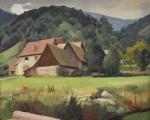 EHLINGER (Maurice) "Paysage d'Alsace"  hst, sbg, 38x46