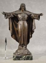 VACOSSIN (Georges Lucien) (1870-1942) : Christ en régule reposant sur...