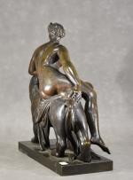 DANNECKER (d'après Johann HEINRICH) "Ariane chevauchant une panthère", bronze à...