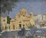 BRET (Paul) "Eglise des Saints Théodores, Athènes", hsp, titré et...