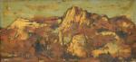 BOURGEOIS (Jean-Claude) "Paysage de montagne" hst, sbg, 31x65,5