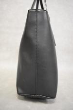 VERTIGO : sac en toile enduite noire 2 anses, porté...