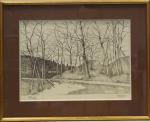 BOURGEOIS (Jean-Claude) "Sous-bois" lithographie N°117/120, sbd, 22x30,5