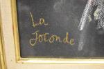 COCTEAU (Jean) "La Joconde" pastel,  daté 55, sbd, 61x50