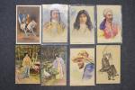 EUROPE : lot d'environ 88 cartes postales anciennes illustrées représentant...