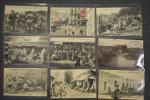 MAROC : lot de 77 cartes postales anciennes, scénes et...