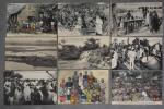 AFRIQUE NOIRE : lot de 24 cartes postales anciennes et...
