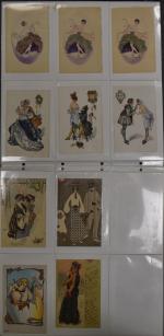 ILLUSTRATEUR : lot de 30 cartes postales anciennes représentant des...