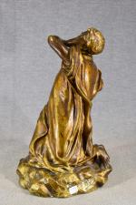 BOYER (Emile) «Le Suplicateur » bronze à patine dorée, h = 39.