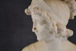 MASSINI : Buste de femme "Phryné" en albâtre, h =...