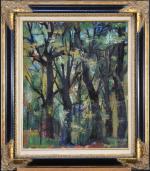 BOURGEOIS (Jean-Claude) "La forêt" hst, sbg, 65x54