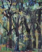BOURGEOIS (Jean-Claude) "La forêt" hst, sbg, 65x54