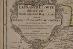 "La Franche-Comté divisée en trois baillages", Hubert Jaillot, géographe du...