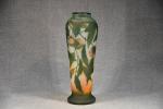 DAUM NANCY : Important vase en verre multicouche gravé à...
