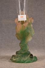 DAUM FRANCE : vase soliflore « nature », en cristal...
