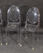 Philippe STARCK (1949- ) pour KARTELL :  4 chaises...