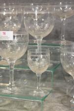 BACCARAT : Eléments de service de verres en cristal modèle...