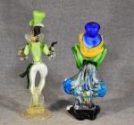 MURANO : Clown et personnage costumé en verre soufflé coloré,...