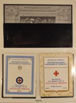 FRANCE : collection de carnets Croix Rouge sur feuilles préimprimées...