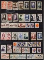 FRANCE : collection de timbres en neuf avec trace de...