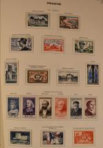 FRANCE : collection de timbres neuf avec charnière sur feuille...