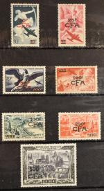 REUNION CFA : collection de timbres de 1949 à 1974...