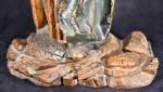 "Vierge en prière" sculpture en bois polychrome, fin XVIIe, début...