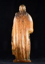 "Vierge à l'enfant" sculpture en bois polychrome fin XVIIe début...