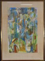 BOURGEOIS (Jean-Claude) "Les fleurs", hspap, sbg, daté 1960, 59 ,5x38,...