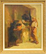 CHARPENTIER (Albert) "Le boulanger arabe, scène de rue" hst, sbd,...