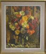 CHARIGNY (André) "Grand bouquet d'automne" , hst, sbd, 73x60