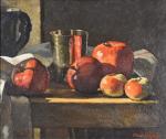 CHARIGNY (André) "Composition aux pommes" hsc, sbd, 22x27