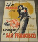 AFFICHE DE CINEMA : "l'aventurier San Francisco Kay Francis", 120x160