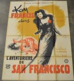 AFFICHE DE CINEMA : "l'aventurier San Francisco Kay Francis", 120x160