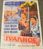 AFFICHE DE CINEMA : "Ivanhoe Robert Taylor, Elizabeth Taylor, R....